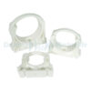 PVC pipe clamp Ø 50 mm white lockable