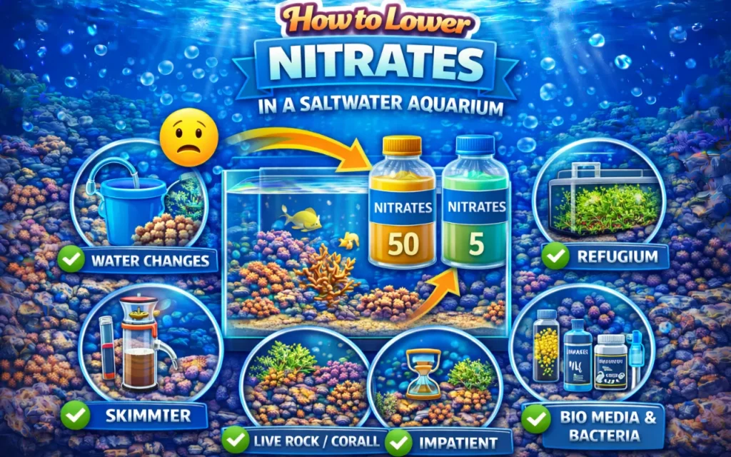 RC Aquatics Blog How to Lower Nitrates in a Saltwater Aquarium Header 1